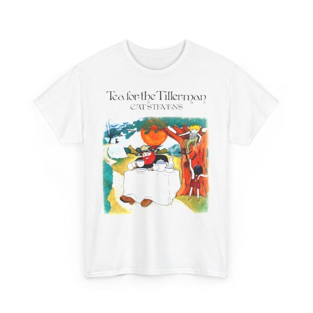 Clothing Shirt Cat Stevens Tea For Tillerman Music Legend White Gildan